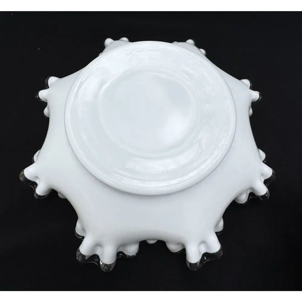 Vintage Fenton White Milk Art Glass 8